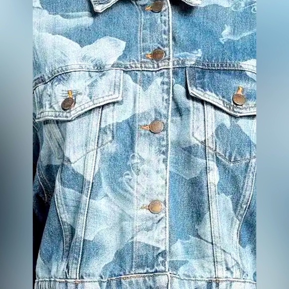 DESIGUAL Floral Denim Women’s Jacket - Picture 5 of 8